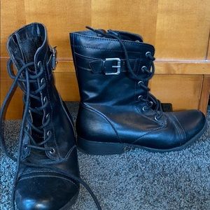 Black Lace Up Combat Boots